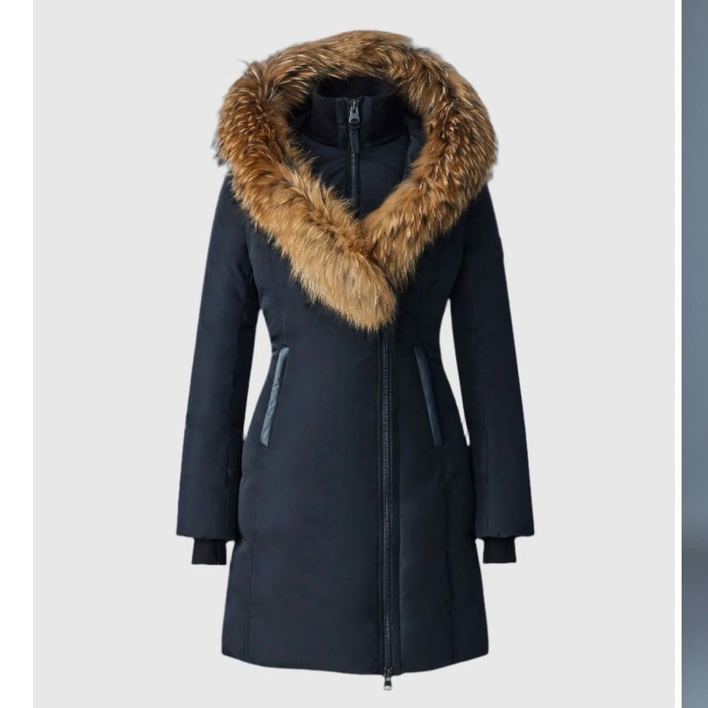 Black Coat with Faux Fur Collar